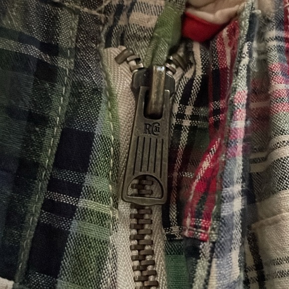 Red Camel Madras Plaid Bermuda Shirts Size 34, 100% Cotton, Vintage Quality Sewn - Picture 4 of 16